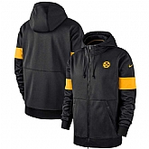 Pittsburgh Steelers Nike Sideline Performance Full Zip Hoodie Black,baseball caps,new era cap wholesale,wholesale hats